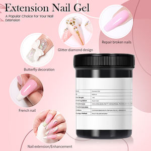 BORN PRETTY Gel Extensiones de Uñas, 12 Colores Gelatinosos, sin HEMA, Material de 1kg, Gel Acrílico de Bajo Calor, Constructor a Granel para Salón de Uñas - Product Image 3