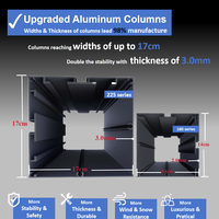 Hochbelastbare Aluminium-Pergola mit Technischem Lamellensystem, Langlebiger Pulverbeschichteter Rahmen, Modernes Design für Extreme Winterwetterbedingungen