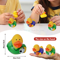 Jouets de bain en caoutchouc personnalisés pour enfants, jouets de bain en forme de canard, imprimés avec des motifs exclusifs