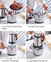 Hachoir à viande électrique puissant en acier inoxydable 2L/3L, mixeur alimentaire domestique, robot culinaire pour ail et aliments pour bébés, pour la cuisine