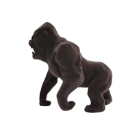 Nouvelles sculptures en résine floquée Teshi en fibre de verre, motif gorille, durables pour l'extérieur et polyvalentes pour l'intérieur, directement de l'usine