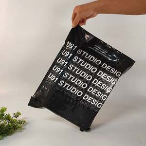 Bolsa de Correo de Plástico Negro con Logotipo Impreso Personalizado al por Mayor, Bolsa de Envío de Polipropileno con Sellado Resistente - Product Image 2