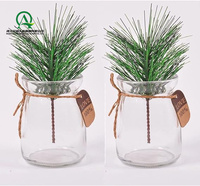 Aiguilles de pin vert artificielles Branches Petites brindilles Tiges Arbre de vacances à feuilles persistantes pour Noël DIY Artisanat Événements Vacances Hiver