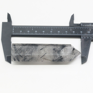 Offre Spéciale Cristal Baguette Point Guérison Énergie Reiki <span class=keywords><strong>Noir</strong></span> Rutile Tourmaline Point - Product Image 6