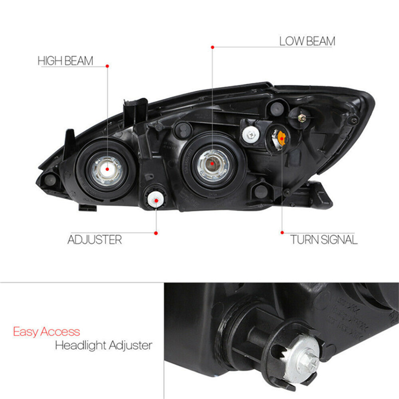 Pair Of Headlights For 2002-2004 Toyota Camry - Left & Right