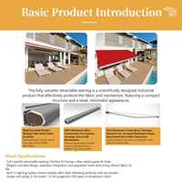 Auvent de luxe motorisé pour extérieur, cadre en alliage d'aluminium, bras rétractable et pliable, pour balcon, terrasse, auvent imperméable