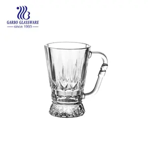 Klassisches Pasabache Graviertes Design Irisches Glas Tee Kaffee becher Dessert Milch Shake Cup mit graviertem Muster von China Factory