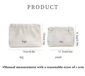 Factory Hot Selling High Quality Pleated Cosmetics Lipstick Storage <b>Bag</b> Travel Portable PU Storage <b>Bag</b> - Product Image 2