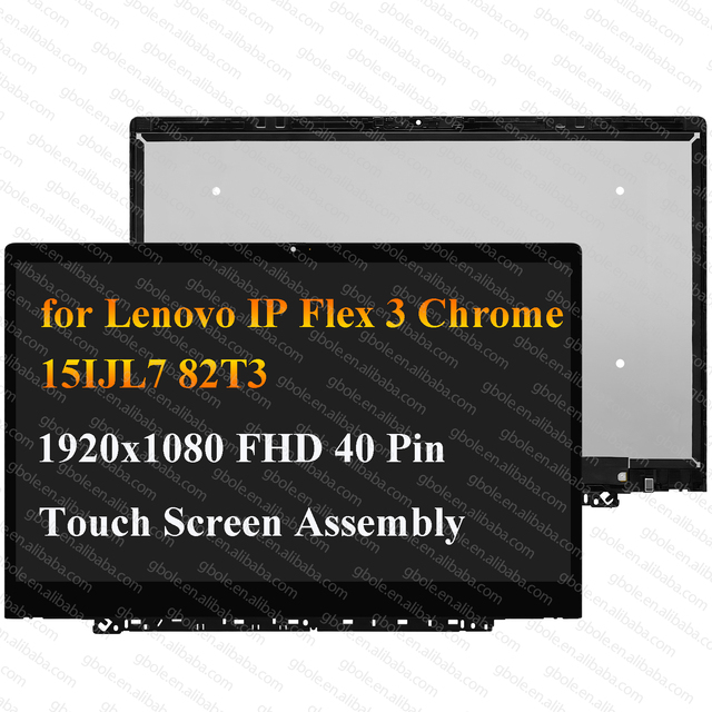 GBOLE Touch Screen for Lenovo IP Flex 3 Chrome 15IJL7 82T3 15.6" LCD Touch Screen Replacement 1920X1080P FHD