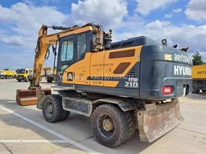Excavadora de Ruedas HYUNDAI HW210 de 21 Toneladas con Motor Cummins, Bomba Kawasaki y Motor de Engranajes de Alta Eficiencia, Cucharón de 1m en Venta - Product Image 5