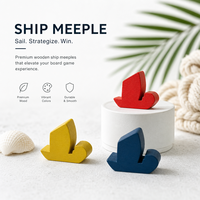 Jetons de jeu de société en bois personnalisables en gros et pions bateaux à voile – Écologiques, durables, approvisionnement en vrac, couleurs standard