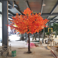 Großer Künstlicher Ginkgo-Baum für Hochzeits-Dekoration Innen und Außen Fiberglas-Stamm Seidenblumen-Blätter