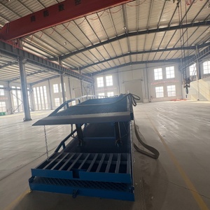 Rampe de chargement de conteneurs manuelle, plateforme mobile, rampe hydraulique réglable de 6 à 15 tonnes, rampe de quai remorquable - Product Image 3