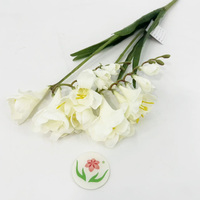 Fleurs artificielles de freesia en soie multi-couleurs, aspect naturel, pour la décoration de mariage et de table à la maison (vente en gros)