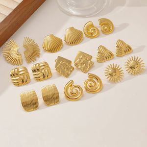 Nouveauté 2026 GOODTIME – Boucles d'oreilles clous unisexes en acier inoxydable électroplaqué, style vintage, luxe léger et haut <span class=keywords><strong>de</strong></span> gamme, pour le commerce transfrontalier - Product Image 1