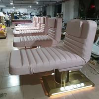 HICOMED Lit de massage électrique de grande taille Mobilier de salon de beauté à double contrôle Lit cosmétique pour cils Lit de beauté à levage électrique