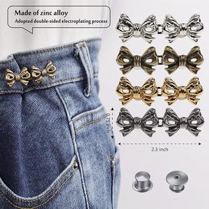 Ajusteur de taille de pantalon, <span class=keywords><strong>bouton</strong></span> de jean réglable sans nickel, recouvert de tissu, <span class=keywords><strong>pour</strong></span> resserrer la taille des pantalons, sans couture - Product Image 3