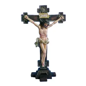 Handmade resin Công Giáo Tôn Giáo bức tượng nhỏ mặt Hàng quà tặng thủ công trang trí nội thất Christian Jesus qua tôn giáo tượng