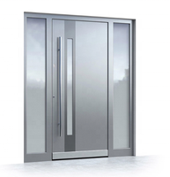 Portes d'Entrée de Sécurité Extérieures de Luxe Intelligentes à Verrouillage Multiple en Aluminium et Acier Inoxydable, Antivol