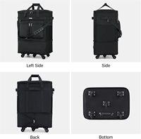 Valise à roulettes extensible et pliable à 5 roues, capacité de 68-98 L, alternative légère aux bagages à main
