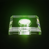 Base de lampe Led à affichage 3D, 7 couleurs, rvb, lampe de nuit rechargeable par USB, support carré en cristal, base LED, vente en gros