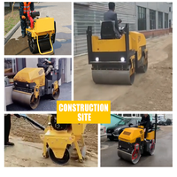 Compacteur de sol et d'asphalte manuel à tambour unique, mini-rouleau vibratoire routier en promotion