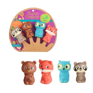 Jouets éducatifs pour enfants, marionnettes à doigts populaires, 4 pièces, mini marionnettes en plastique personnalisées de dessins animés pour enfants - Product Image 3