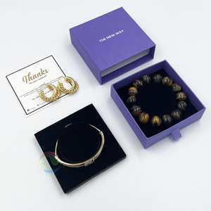 <strong>White</strong> Recycle Paper Customised LOGO Slide Drawer Bracelet Cardboard <strong>Jewellery</strong> <strong>Boxes</strong> - Product Image 2