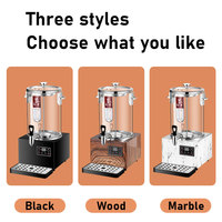 Distributeur d'eau chaude électrique Winners Commercial Smart Tea Bucket 10L 20L 30L avec affichage numérique, finition bois noir et marbre