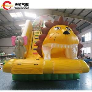 Toboggan gonflable à bouche de lion, 7.5x3x5mH, piscine intérieure en PVC, thème animal pour jardin <span class=keywords><strong>et</strong></span> <span class=keywords><strong>parc</strong></span>, livraison gratuite - Product Image 5
