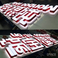 Enseigne publicitaire pour entreprise, lettres en acrylique 3D découpées au laser avec logo personnalisé, étanches IP65, éclairage LED néon extérieur