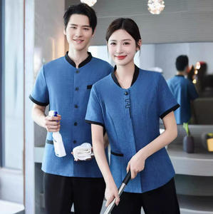 Uniforme de Trabajo Exclusivo para Personal de Limpieza de Hotel, Manga Corta, para Hombre y <span class=keywords><strong>Mujer</strong></span> - Product Image 1