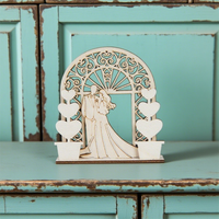 Artisanat en bois romantique écologique pour la décoration intérieure Ornements de bureau Signes muraux d'anniversaire de mariage Boîtes en bois faites à la main incluses