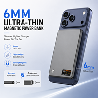 Batterie externe magnétique sans fil ultra-fine 6,8 mm PD20W à charge rapide avec écran LCD pour iP 18