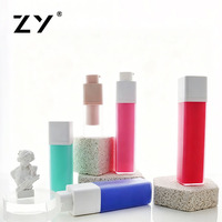 Botol Kosmetik Pompa Vakum Perawatan Kulit Mewah Plastik Persegi 30ml/50ml/100ml Warna Pink Biru Langit untuk Masker Wajah & Sampo