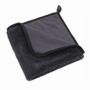 Chiffon de nettoyage en velours corail 600G à séchage rapide, tissu simple face à petites tresses, serviette carrée pour le nettoyage automobile - Product Image 6