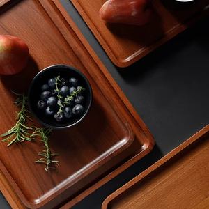 Restaurant Cuisine En Bois Naturel Assiette Plateau Plat Woonde Vaisselle Carbonisé Hêtre Palette Pour Le Service - Product Image 3