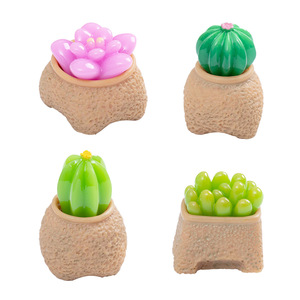 <b>Miniature</b> Resin Succulent Potted Plants Dollhouse Decorations Desktop Ornaments Unisex Age 8 13 Years - Product Image 1