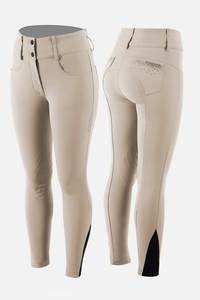 Women's High Waist Horse Riding Breeches 4-Way <b>Stretch</b> Equestrian Pants Silicone Grip Full <b>Seat</b> Tights. - Product Image 1