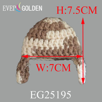 EG25195 7X7.5CM Produits innovants Mini chapeau mignon au crochet avec fil teinté par immersion Accessoires vestimentaires Chapeaux créatifs