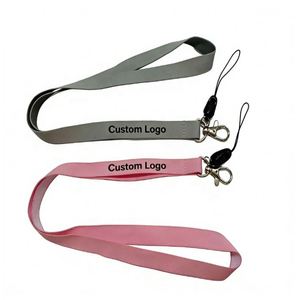 Customized logo Heat Transfer Printing <b>Polyester</b> <b>Lanyard</b> for Work Permit Factory Label Identification Mobile Phone - Product Image 3