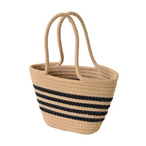 Woven Handbag Striped Women's Tote Bag Bohemian Style Summer Casual Everyday Use Horizontal <b>Square</b> Shape - Product Image 3