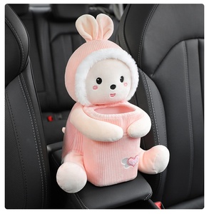 กล่องเก็บของในรถยนต์ 2in1 น่ารัก ใช้เป็นที่วางแขน กล่องใส่ทิชชู่ กล่องขยะ ป้องกันน้ำรั่วซึม กล่องอเนกประสงค์สำหรับใส่กระดาษทิชชู่ กระดาษเช็ดหน้า และของใช้ต่างๆ - Product Image 5