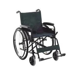 障害者用シートクッション電動車椅子用の高品質クロームフレーム付き軽量手動折りたたみ式スチール車椅子 - Product Image 1