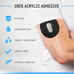 Paquete Personalizado HLK, Sin Pegamento en el Centro, Adhesivo Impermeable Compatible con el Glucómetro, Cinta para Sensor CGM, Parche para Monitor de Glucosa - Product Image 4