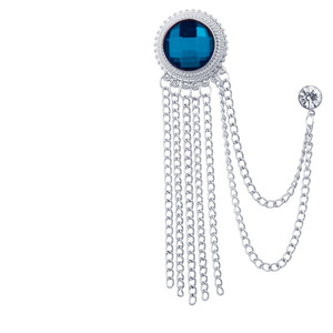 Nouvelle mode rétro gemme gland chaîne broche hommes <span class=keywords><strong>costume</strong></span> broche luxe hommes bijoux <span class=keywords><strong>accessoires</strong></span> - Product Image 1