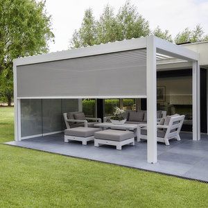 Pergola électrique en aluminium TSPK avec rideau <span class=keywords><strong>occultant</strong></span> motorisé à fermeture éclair, stores à enroulement modernes et simples - Product Image 6
