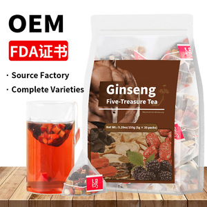 Ingredientes Naturales, Sabor y Aroma Dulces, Té de Hierbas Cinco Tesoros, Sin Azúcar, Sin Cafeína, Calidad Premium para Mujeres/Hombres - Product Image 1