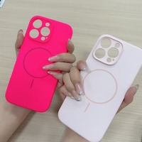 Coque de téléphone magnétique à chargement liquide en silicone fin entièrement enveloppée avec trou fin BAILI Factory pour iPhone 14 Plus 15