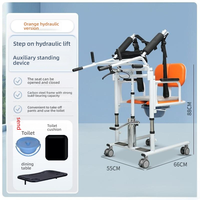 Nouveau design de toilette mobile hydraulique médicale portable, ascenseur de transport de patients, chaise de transfert avec table à manger